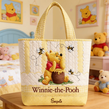 Just Loves Honey Bear And Friends - Personalized Quilted Tote Bag - Gift For Her - DSNY HH01