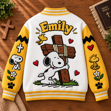 Let God Fix It Funny Christian Faith Gift For Believers - Personalized Varsity Jacket