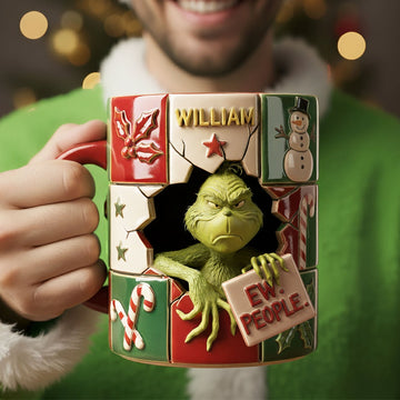 Grch Green Monster Ew People - Personalized Accent Mug - Christmas Gifts HH01