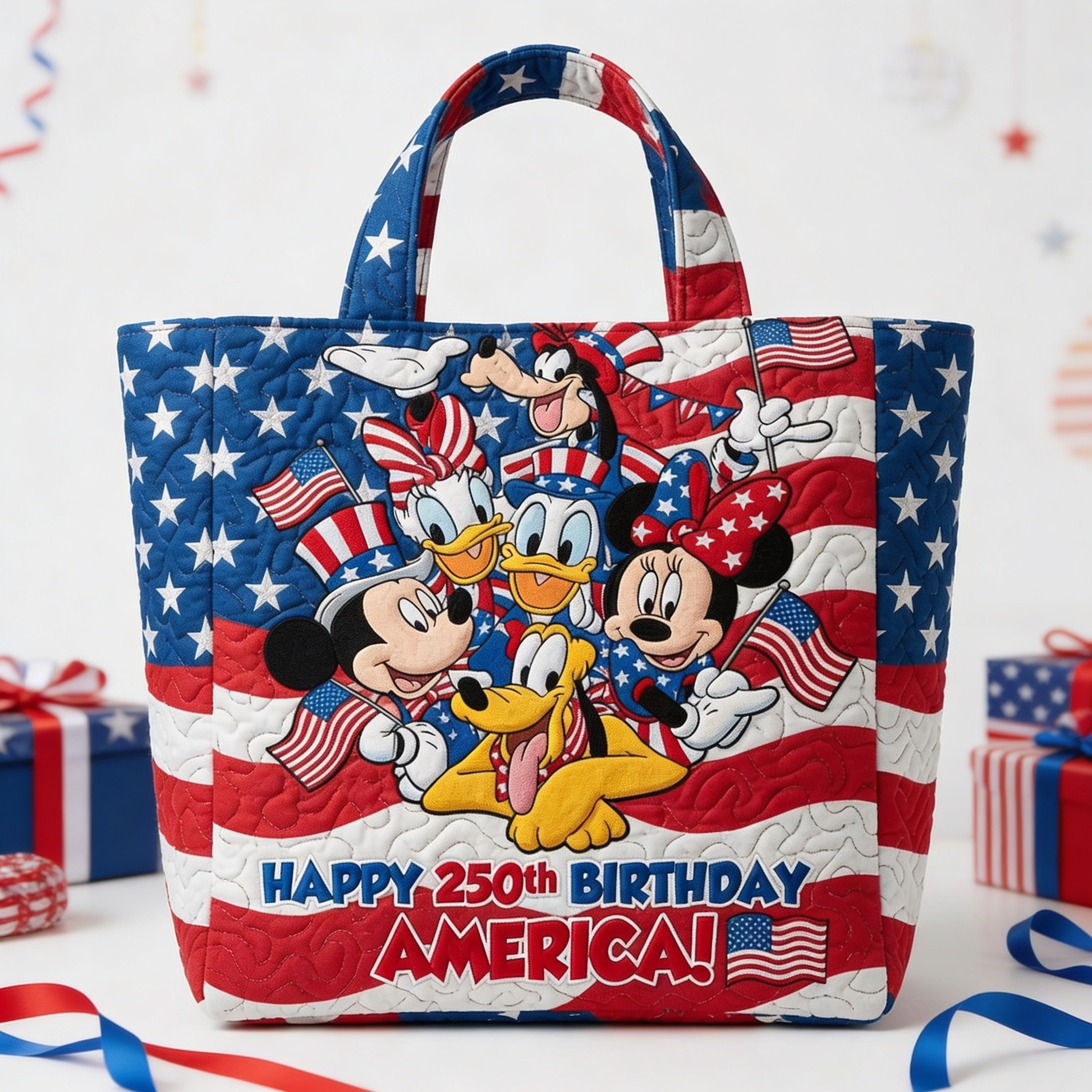 Magical Friends Happy 250th Birthday America - Personalized Quilted Tote Bag - Independence Gift For Movie Fans - MkMo - image 2