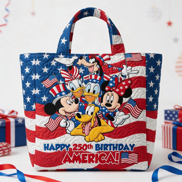 Magical Friends Happy 250th Birthday America - Personalized Quilted Tote Bag - Independence Gift For Movie Fans - MkMo - image 2