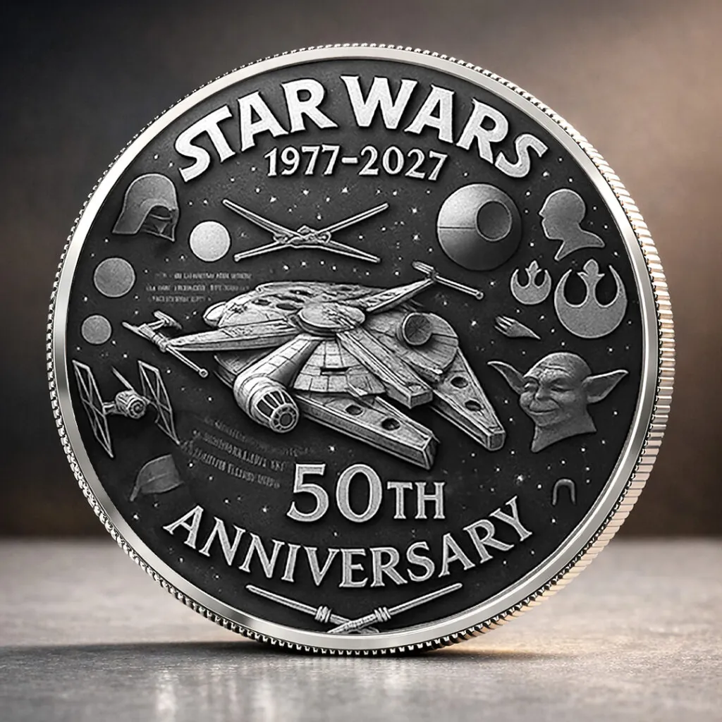 Stwa Celebrate 50th Anniversary - Personalized Commemorative Coin - Gift For Movie Fans HH01