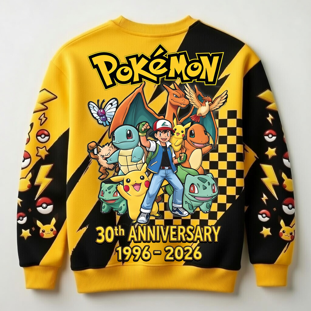 PoMo Celebrate 30 Years Of Catching Them All - Personalized All Over Shirt - Anniversary Gift For Movie Fans HH01
