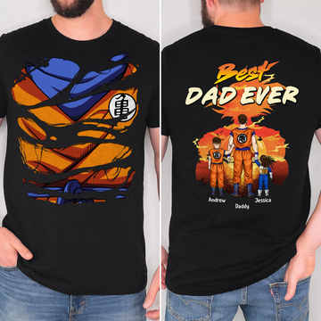 DrBa Best Dragon Ball Dad Ever - Personalized TShirt - Gift For Dad, Anime Fans - image 2