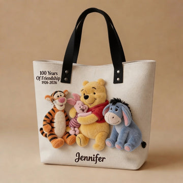 DSNY 100th Anniversary Honey Bear With Friend - Personalized Tote Bag - Gift For Movie Fans