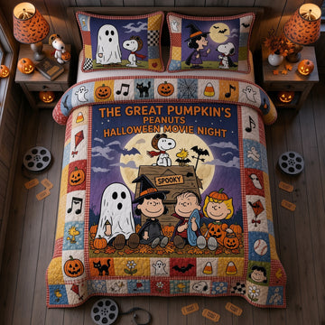 P-nust The Great Pumpkin Custom Name Halloween Gift For Family - Personalized Quilted Bedding Set TN2209261649