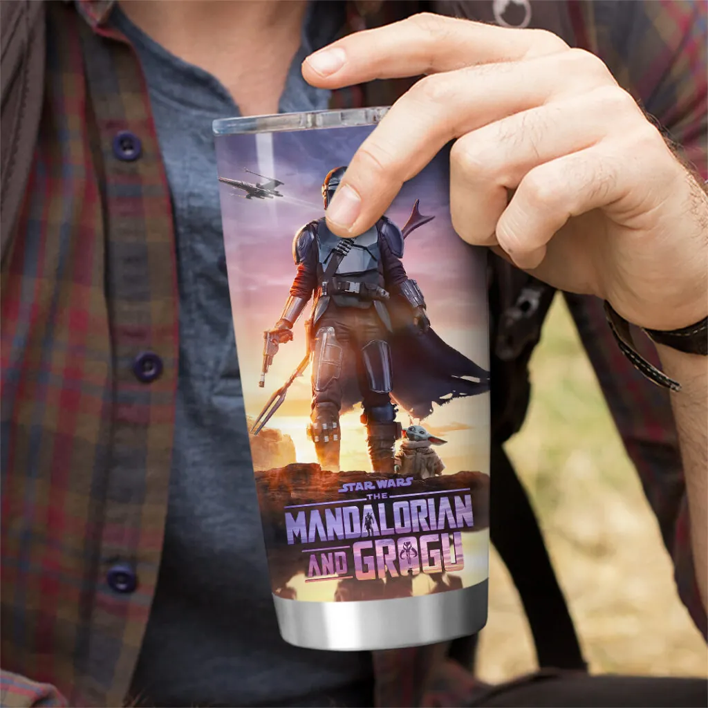 Stwa Galactic Tracker And The Child - Personalized Tumbler - Gift For Movie Fans HH01