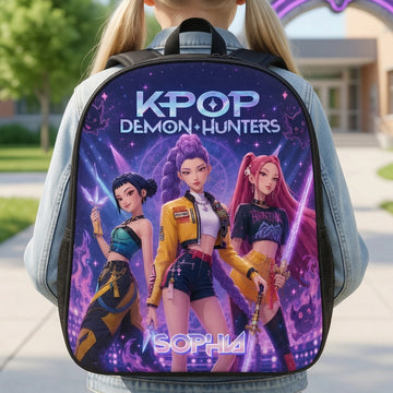 Just Loves Fantasy Girl - Personalized Backpack, Lunch Bag, Pencil Case & Water Bottle - Back to School Gift HH01