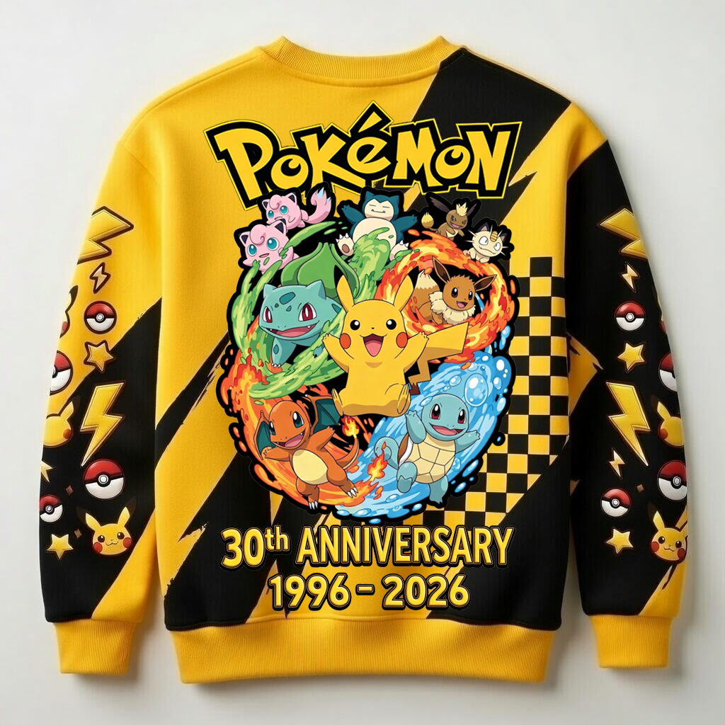 PoMo Celebrate 30 Years Of Catching Them All - Personalized All Over Shirt - Anniversary Gift For Movie Fans BA01