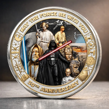 Stwa 50th Anniversary May The Force Be With You - Personalized Commemorative Coin - Gift For Movie Fans  HH01