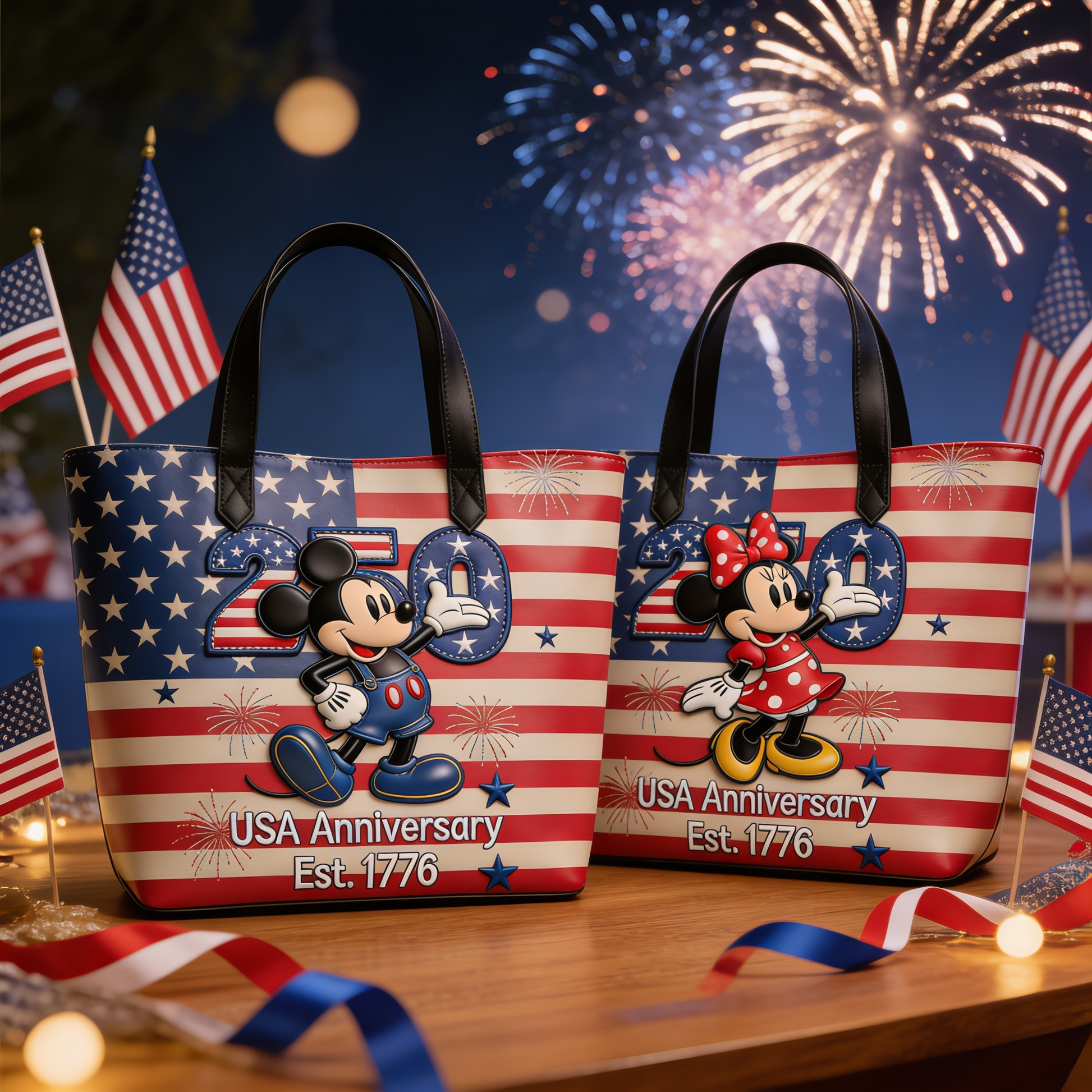 250th Anniversary Magical Cute Animals - Personalized Tote Bag - Independence Gift For Movie Fans - MkMo - image 3