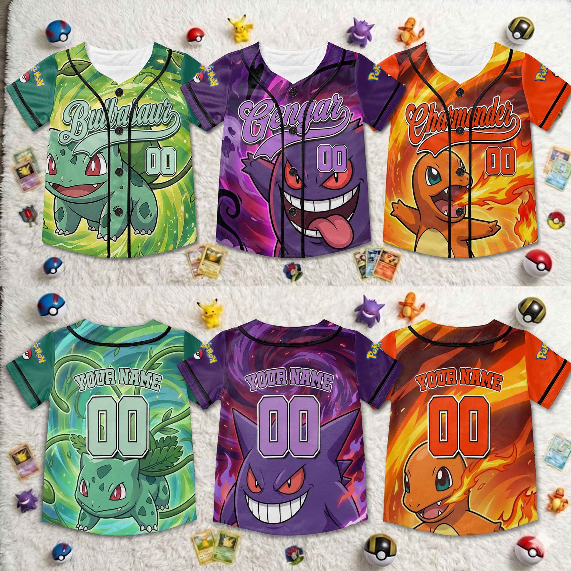 PoMo Celebrate 30 Years Of Catching Them All - Personalized Baseball Jersey - Anniversary Gift For Movie Fans BA01