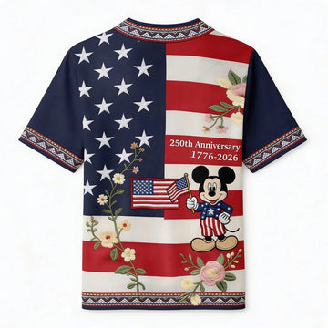 MkMo 250th Anniversary With American Mouse - Personalized All Over Shirt - Independence Gift For Movie Fans