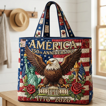 CT6060518 America 250th Anniversary Eagle Honor - Quilted Tote Bag - Patriotic Gift For Her - image 2