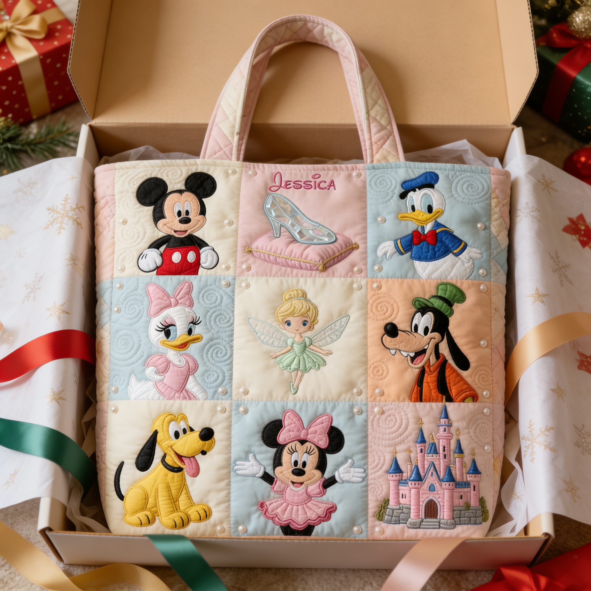 Fairy Beauty With Magical Friends - Personalized Quilted Tote Bag - Gift For Movie Fans - MkMo - image 4