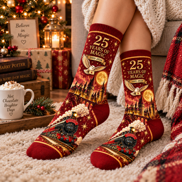 Wizard And Witch 25 Years Of Magic Gifts For Fan Movies - Personalized Crew Socks