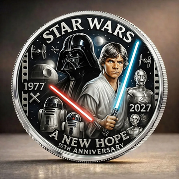 Stwa A New Hope 50th Anniversary - Personalized Commemorative Coin - Gift For Movie Fans HH01