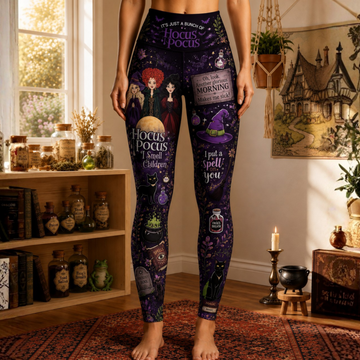 Classic Witch Trio Halloween - Personalized Legging - Gifts For Her, Witch Lovers-Witch Sisters-DN0909261510