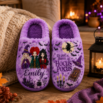 It's Just A Bunch Of Classic Witch Trio Halloween - Personalized Slippers TN0909261557