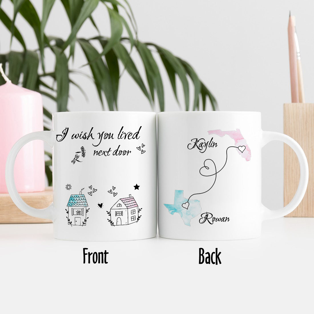 litzzy I Wish You Loved Next Door Mug, Best Friend Gift, Friendship Mug, Best Friend Coffee Mug Mug   