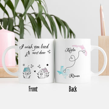 litzzy I Wish You Loved Next Door Mug, Best Friend Gift, Friendship Mug, Best Friend Coffee Mug Mug   