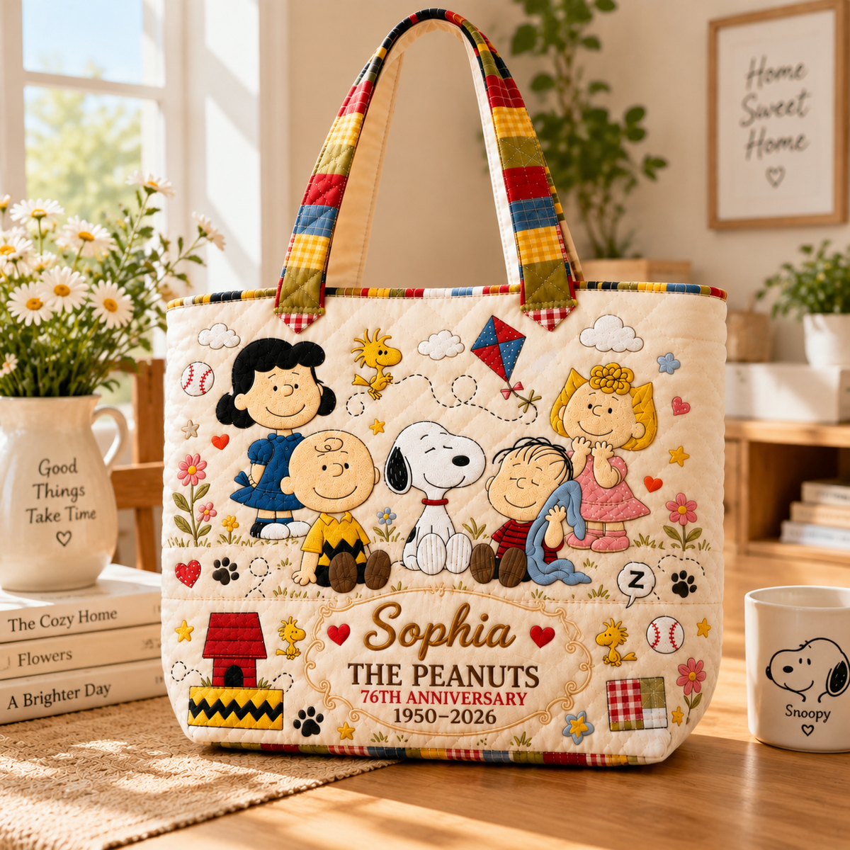 Vintage Cartoon Classic Comic Pals 76th Anniversary - Personalized Quilted Tote Bag