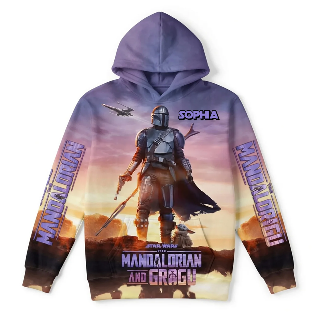 Stwa Galactic Tracker And The Child - Personalized All Over Shirt - Gift For Movie Fans HH01