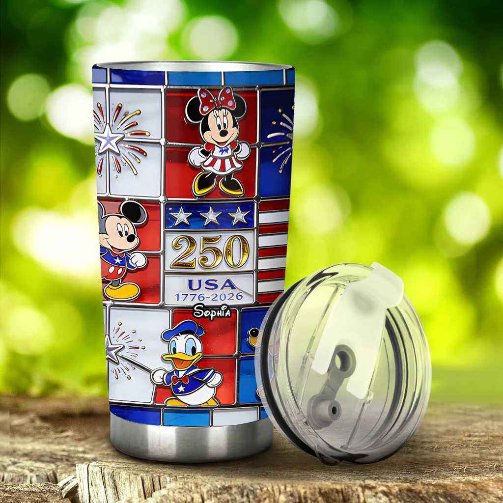 MkMo 250th Anniversary With Funny Friends - Personalized Tumbler - Independence Gift For Movie Fans BA01