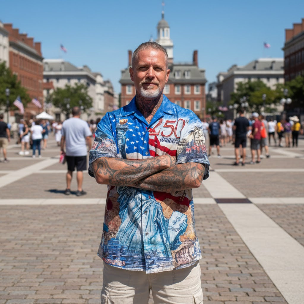 250th Anniversary Liberties - Hawaiian Shirt - Gift for Dad, Husband, Grandpa | HN02 - image 3