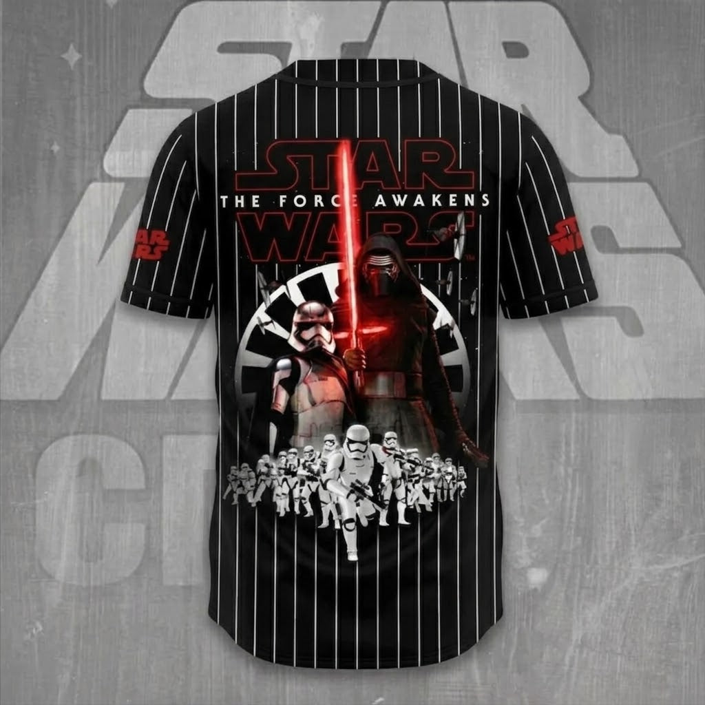 Stwa 50th Anniversary The Force Awakens - Personalized Baseball Jersey - Gift For Movie Fans BA01.