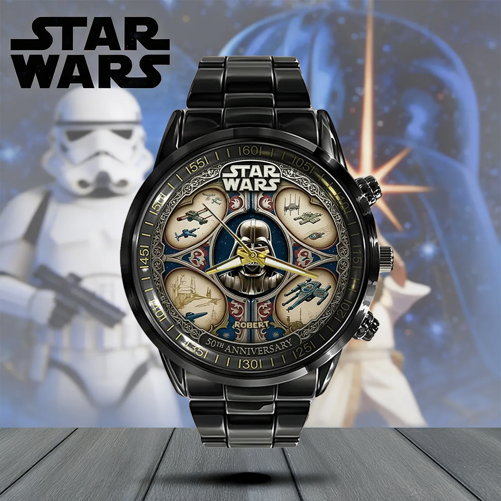 Stwa 50th Anniversary - Personalized Hand Watch - Gift For Movie Fans HH01