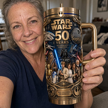 Stwa Galaxy Warrior 50th Anniversary May The Force Be With Us - Personalized Tumbler-DN2010261052
