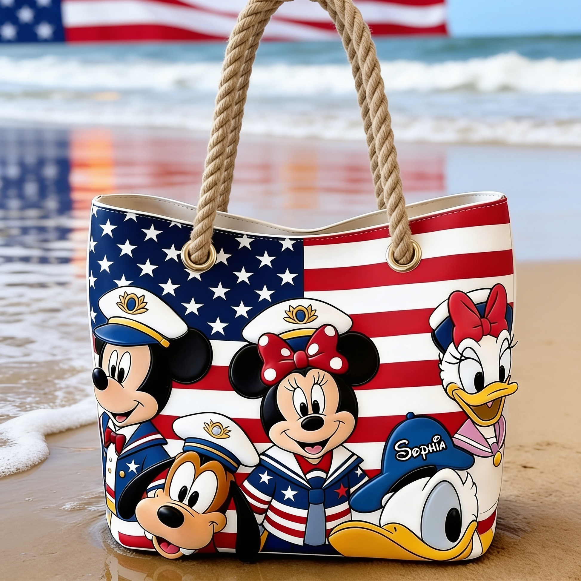 Magical Cruiser Celebrates 250th Freedom Anniversary - Personalized Beach Bag - Vacation Gift For Movie Fans - MkMo - image 3