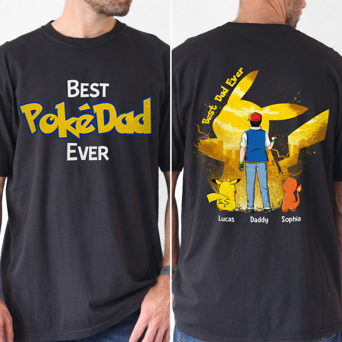 Best Dad Ever - Personalized T-Shirt - Gift For Dad, Father's Day | HH01 - image 3
