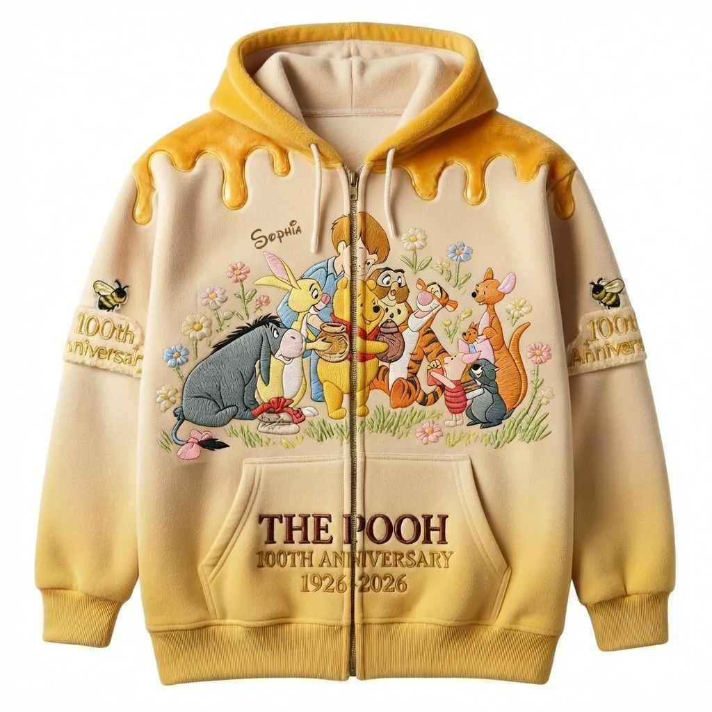 DSNY Honey Bear Celebrate Our 100th Anniversary With Friends - Personalized All Over Shirt - Gift For Movie Fans HH01