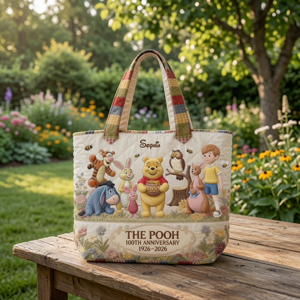 DSNY Honey Bear Celebrate Our 100th Anniversary - Personalized Quilted Tote Bag - Gift For Movie Fans HH01 - image 2