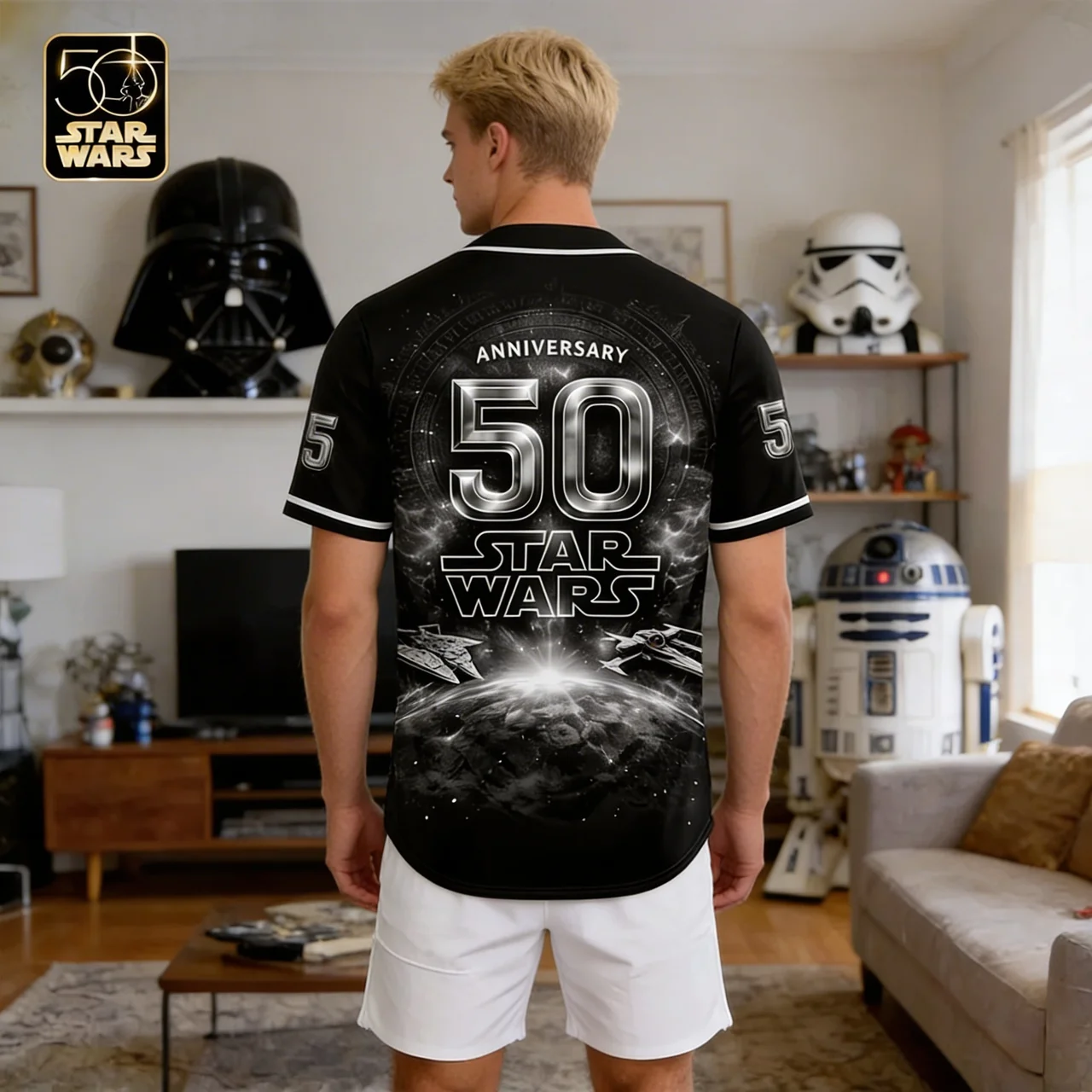 Stwa Galazy Star Celebrating 50th Anniversary - Personalized Baseball Jersey - Gift For Movie Fans HH01