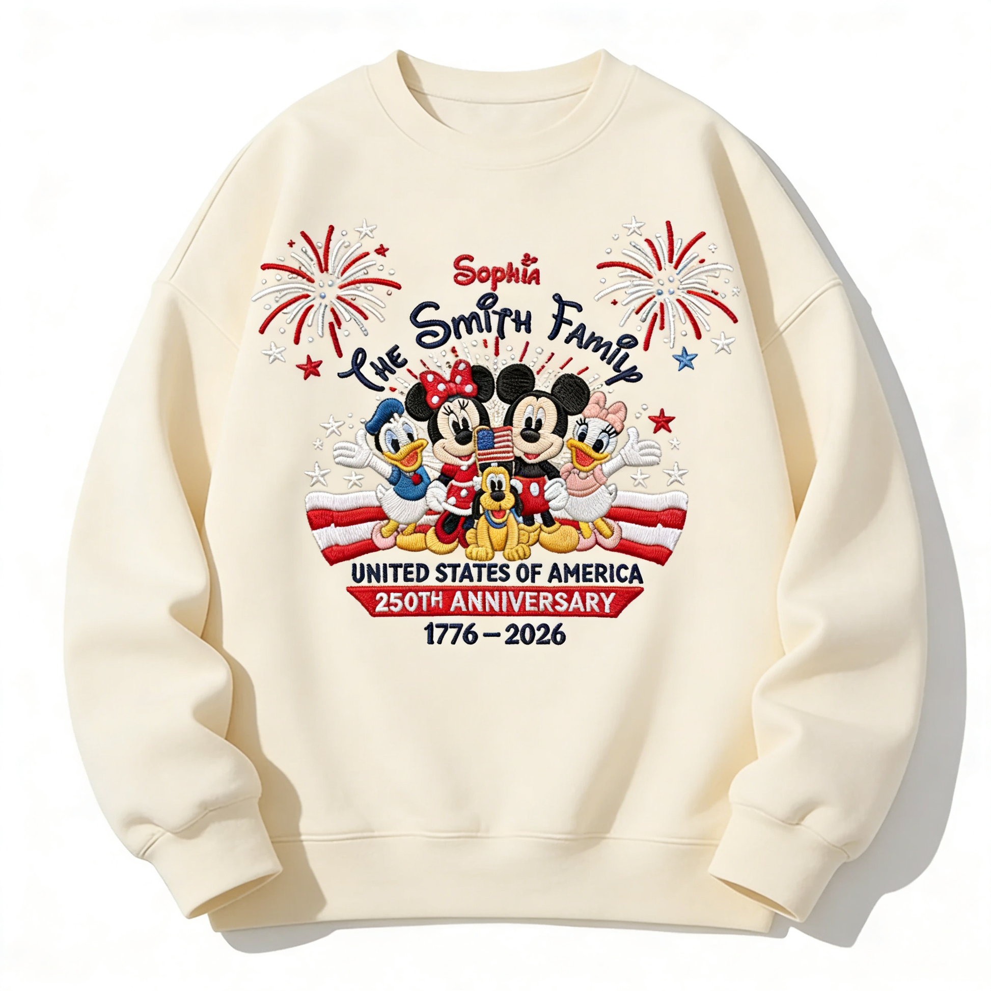 MkMo 250th Anniversary With Funny Family - Personalized All Over Shirt - Independence Gift For Movie Fans