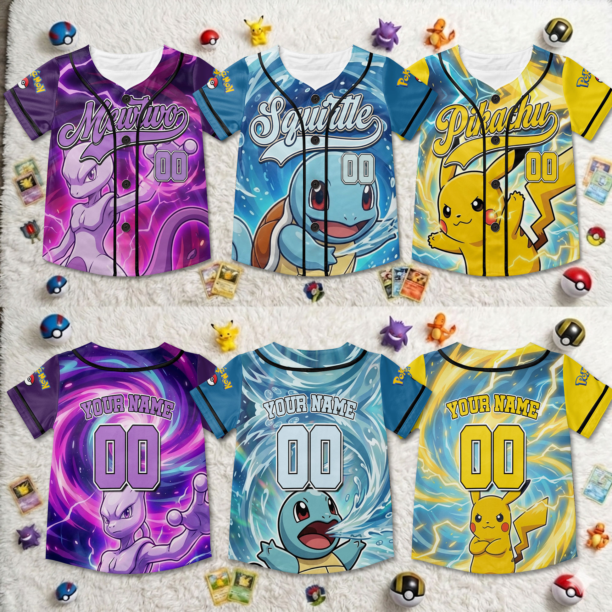 PoMo Celebrate 30 Years Of Catching Them All - Personalized Baseball Jersey - Anniversary Gift For Movie Fans BA01