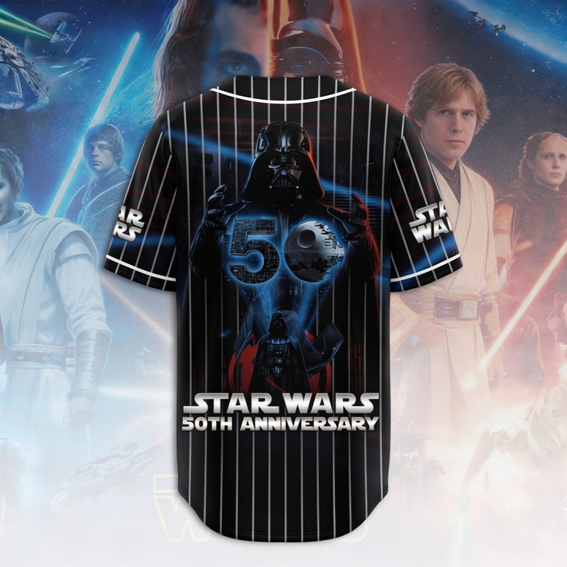 Stwa 50th Anniversary Red Laser - Personalized Baseball Jersey - Gift For Movie Fans BA01