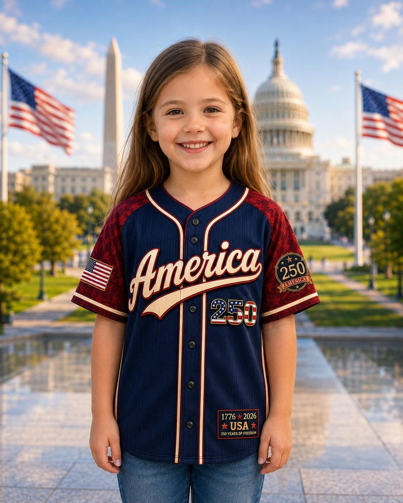 Celebrate 250 Years Of America Freedom - Personalized Baseball Jersey - Gift For Patriots - image 3