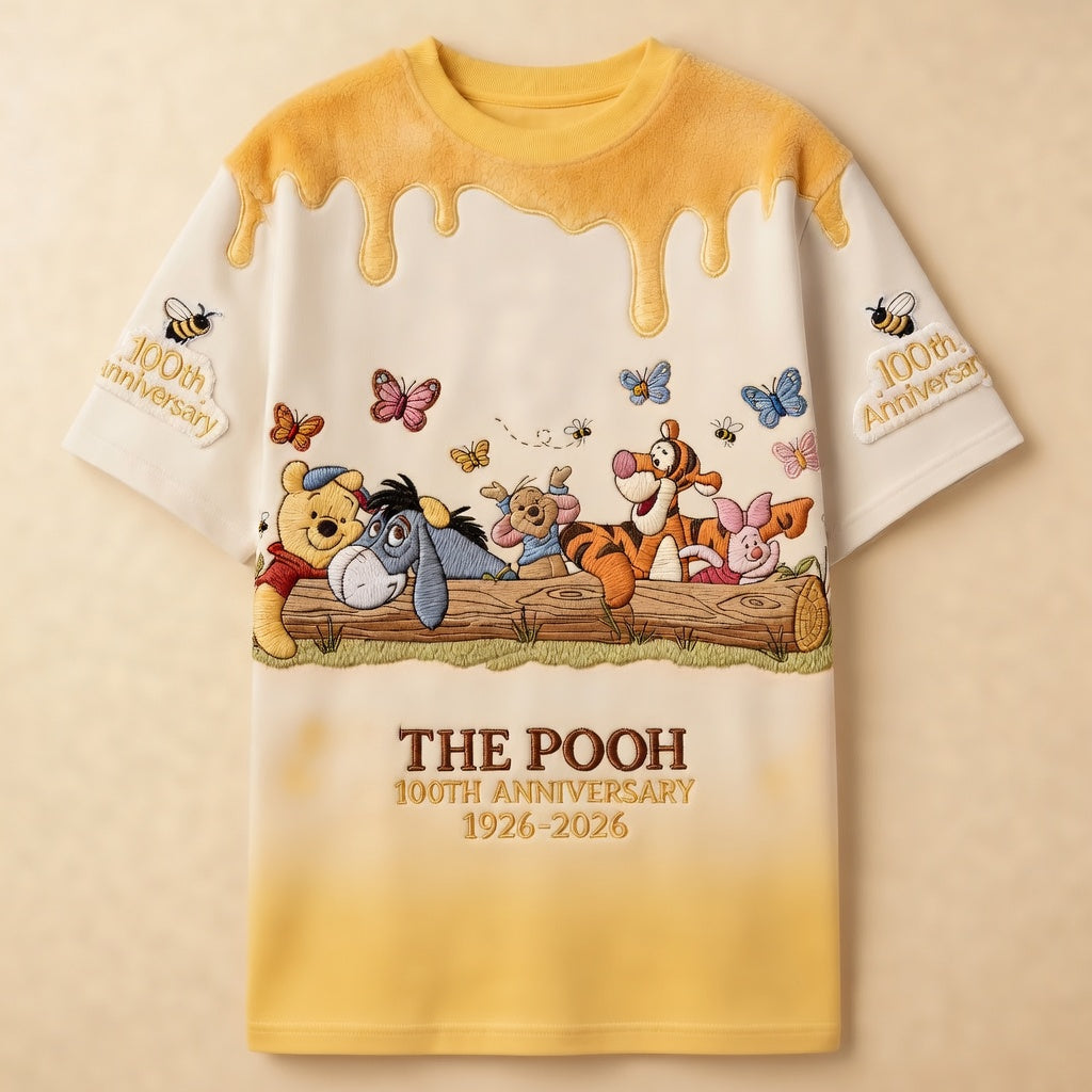 Honey Bear Anniversary 100 Years Of Friendship - Personalized All Over Shirt - Gift For Movies Fan - DSNY - image 4