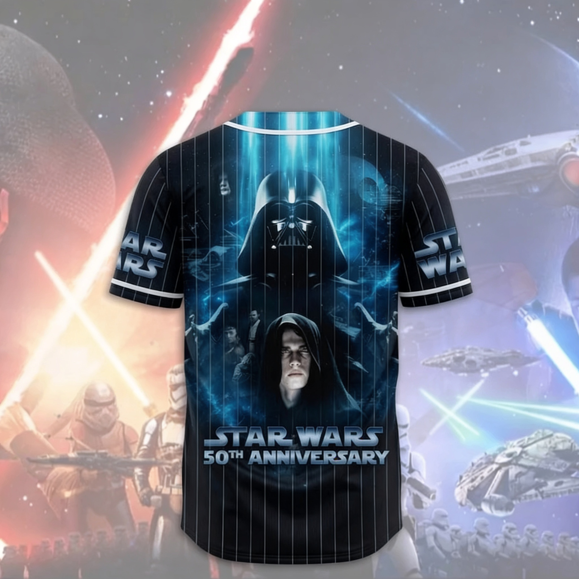 Stwa 50th Anniversary Dark Captain - Personalized Baseball Jersey - Gift For Movie Fans BA01