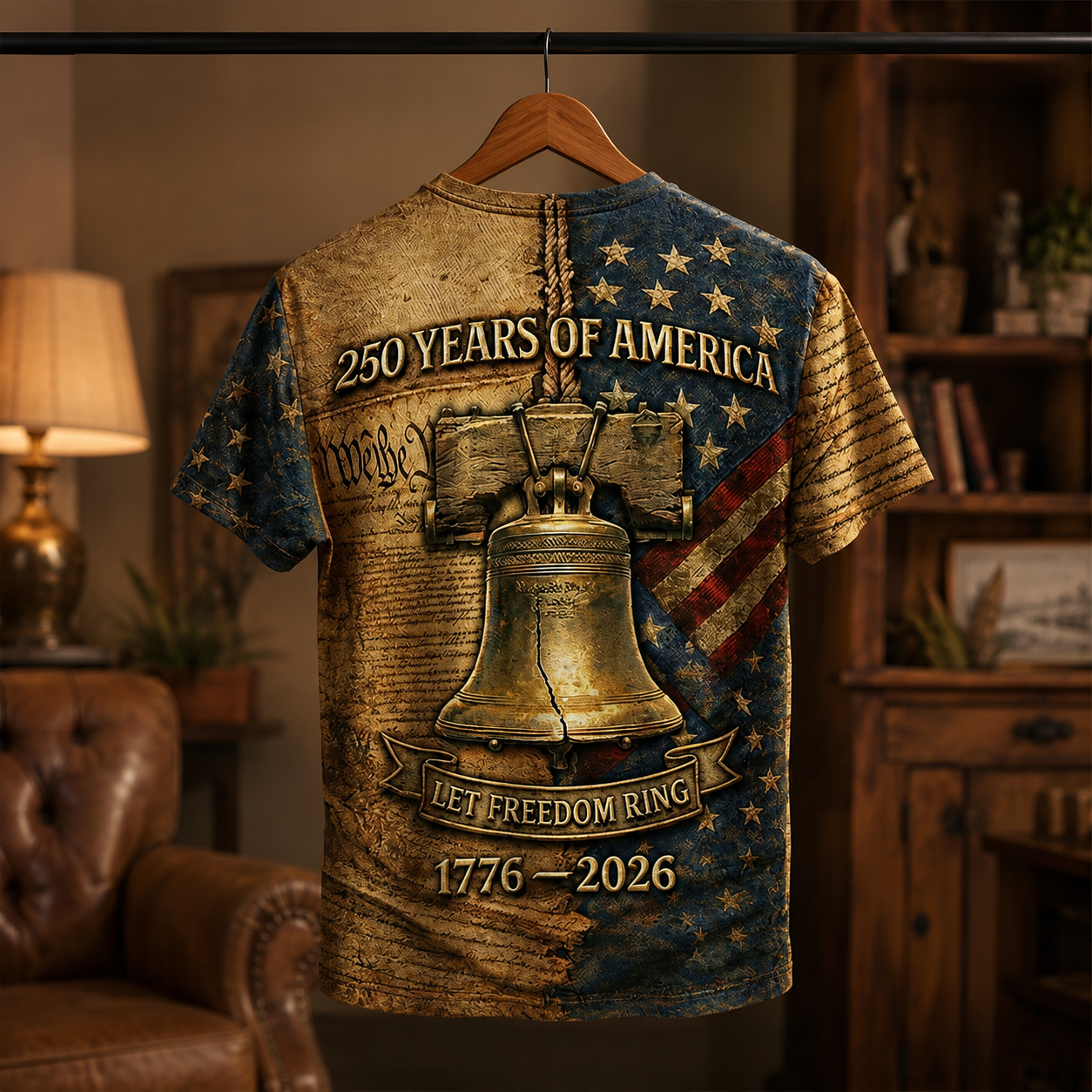 250 Years Of America Let Freedom Rings - Personalized All Over Shirt - Gift For Patriots - image 3