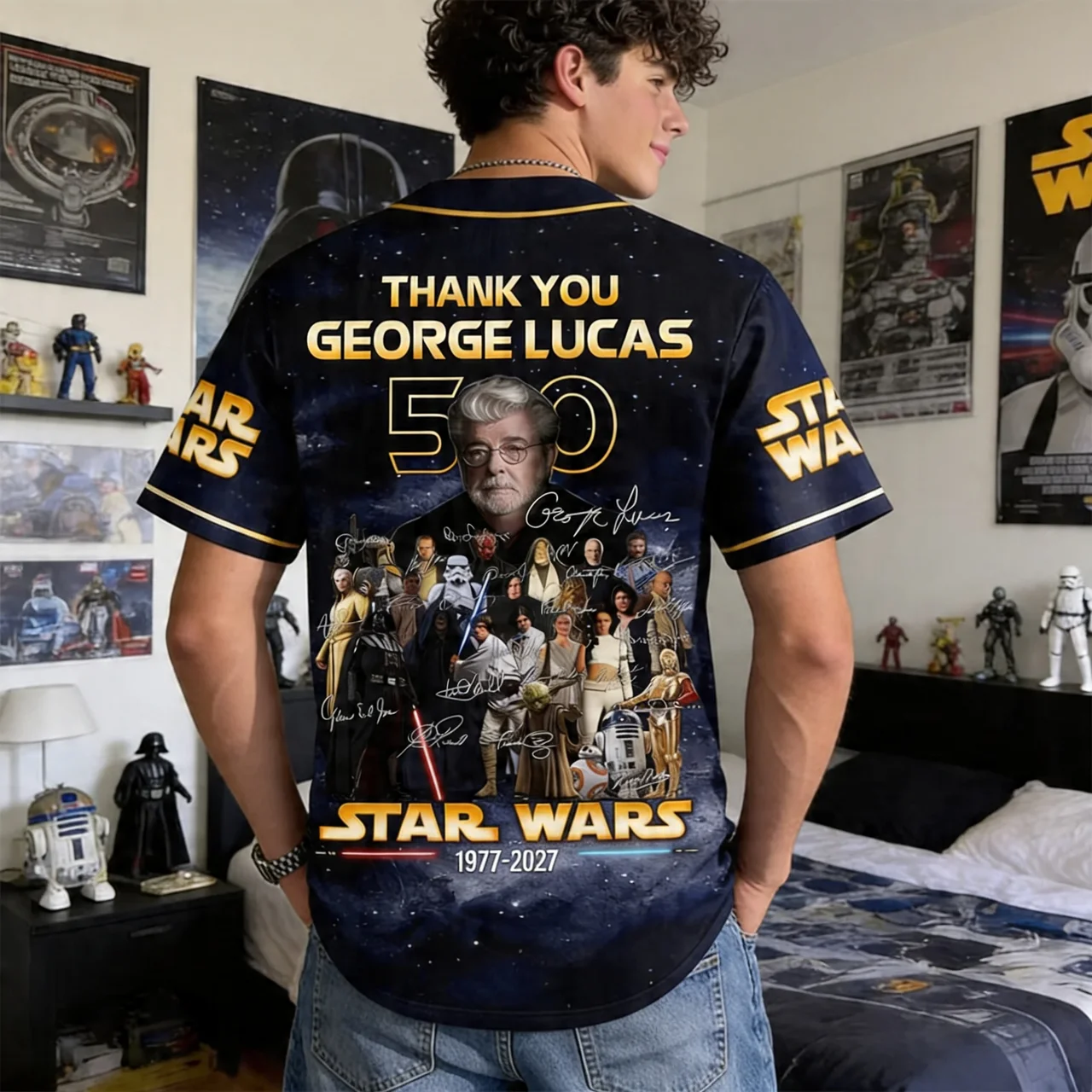 Stwa Celebrate 50 Years With All Legends - Personalized Baseball Jersey - Anniversary Gift For Movie Fans HH01