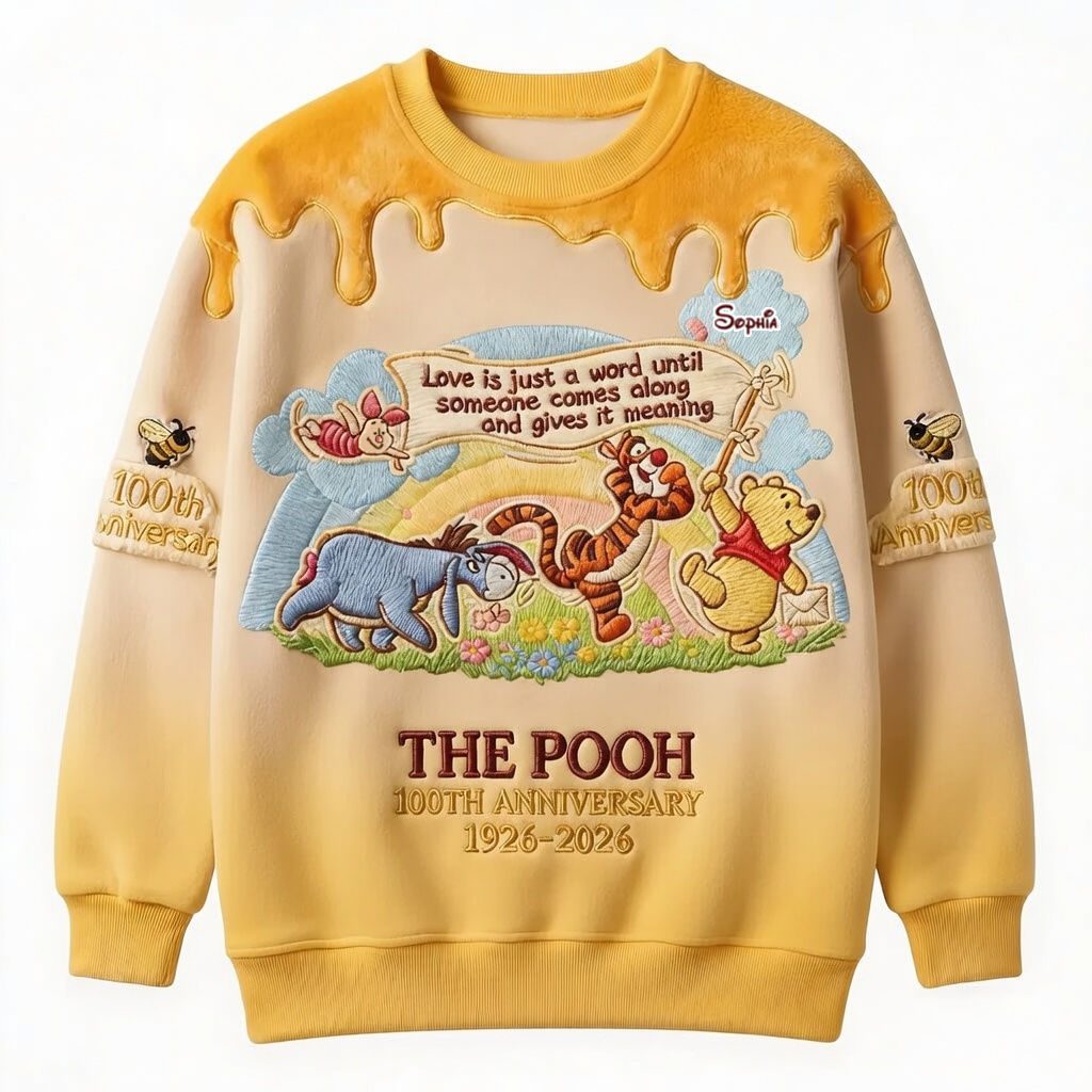 DSNY Honey Bear Celebrate Our 100th Anniversary Love Is Just A Word - Personalized All Over Shirt - Gift For Movie Fans HH01