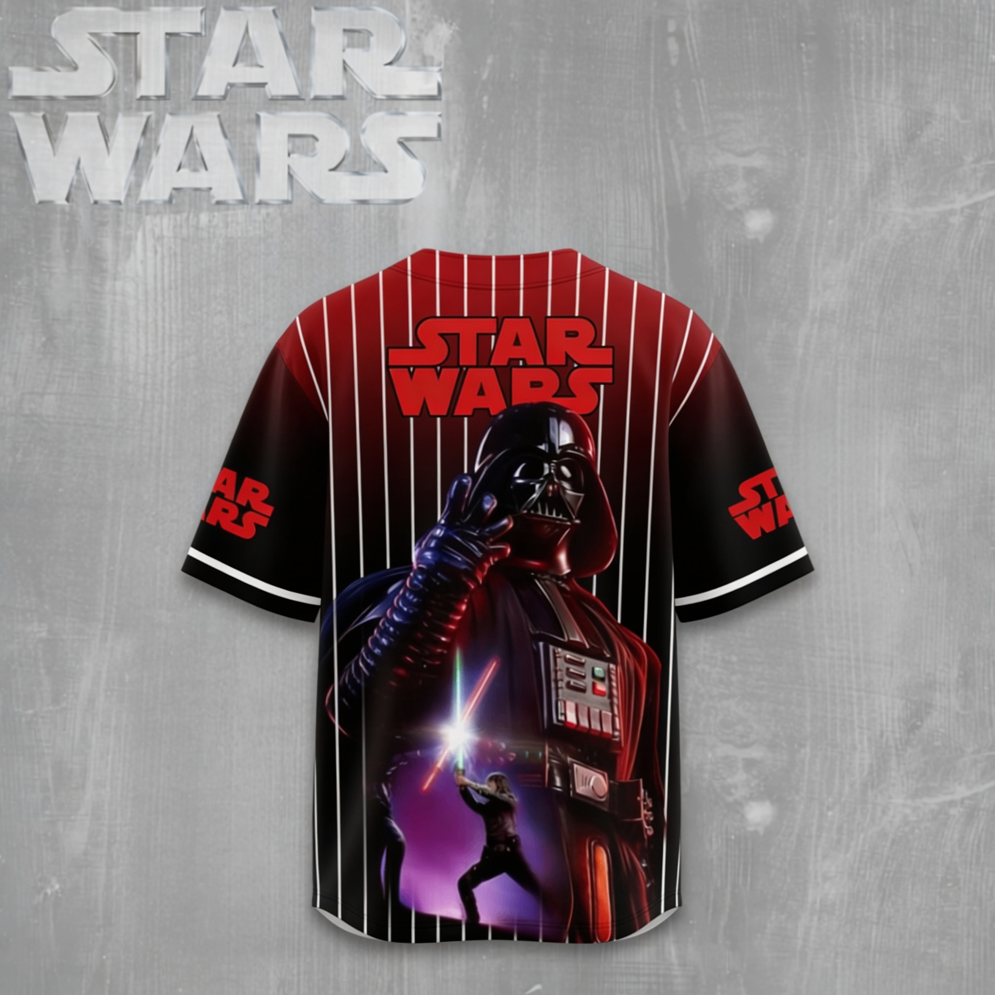 Stwa 50th Anniversary With Red Laser Light - Personalized Baseball Jersey - Gift For Movie Fans BA01