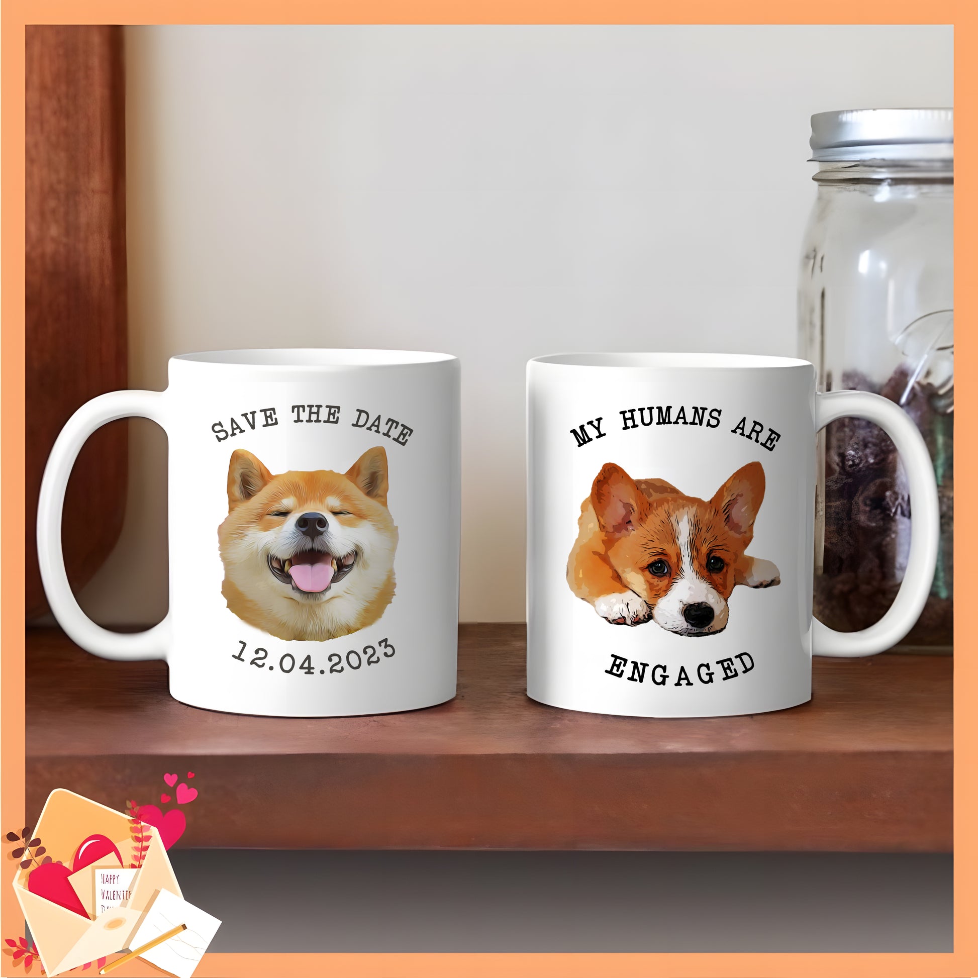 litzzy Custom Pet Engagement Gift, My Humans are Getting Married Mug, Dog Cat Engagement Gift, Unique Gift for Couple, Gift For Her, Him Mug   