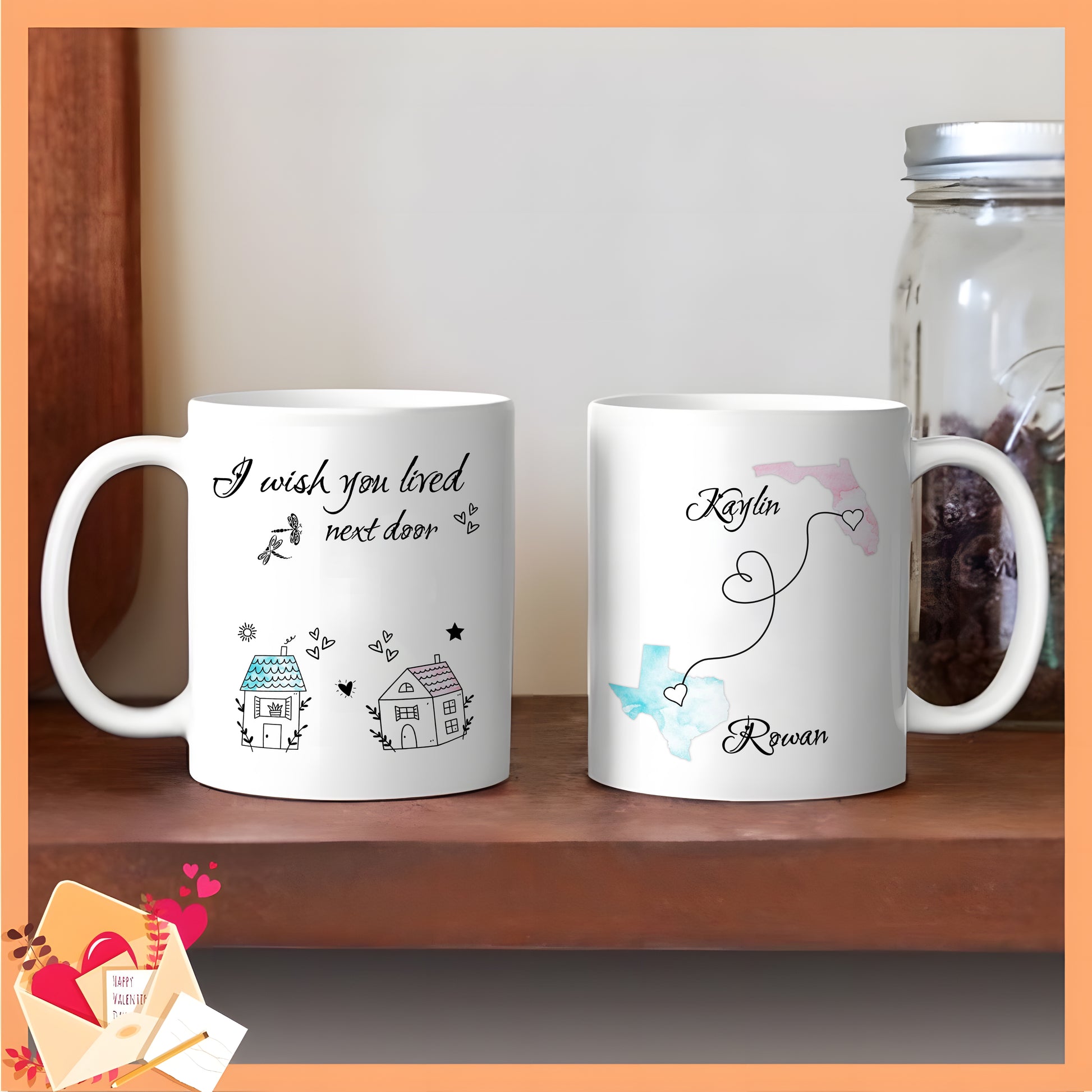 litzzy I Wish You Loved Next Door Mug, Best Friend Gift, Friendship Mug, Best Friend Coffee Mug Mug   