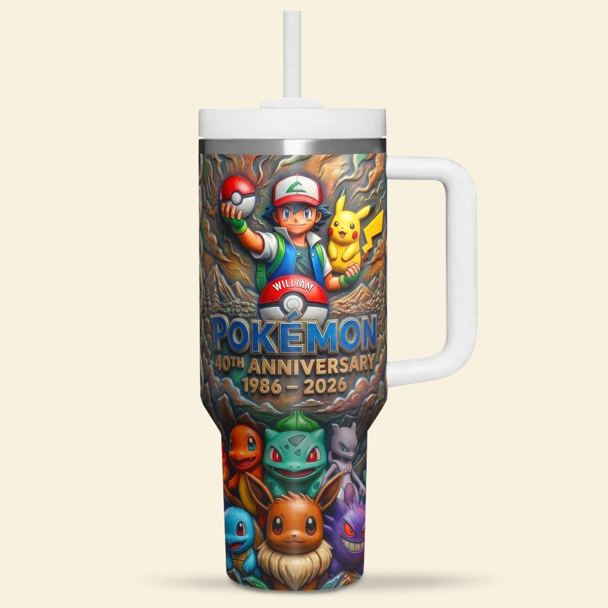 PoMo 30th Anniversary Monster Trainer - Personalized Tumbler With Handle - Gift For Movie Fans BA01